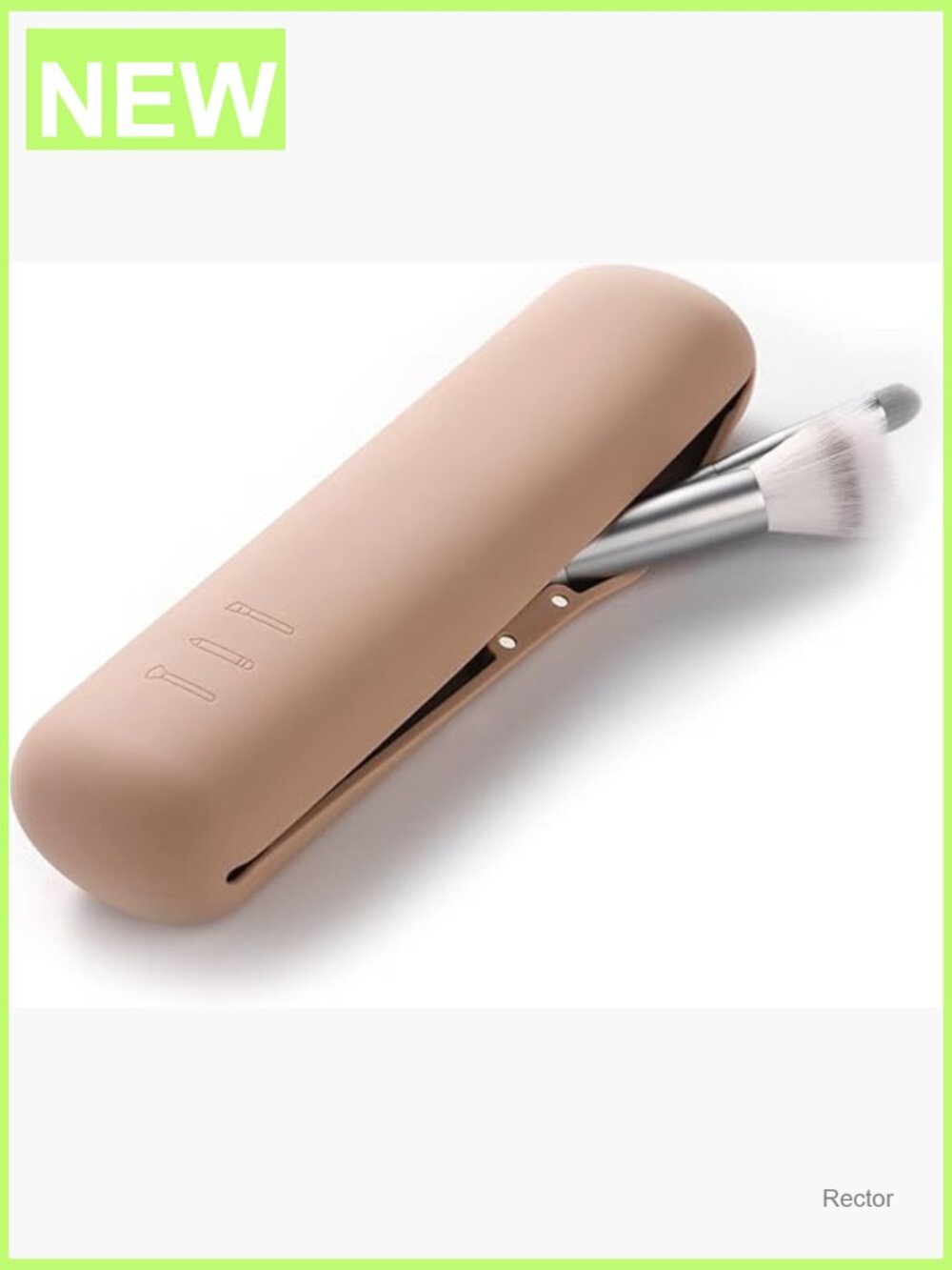 Large Travel Makeup Brush Holder Magnetic Anti-Fall Silicone Cosmetic Organizer